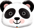 Panda Face Foil Balloon <br> 31”/79cm Wide